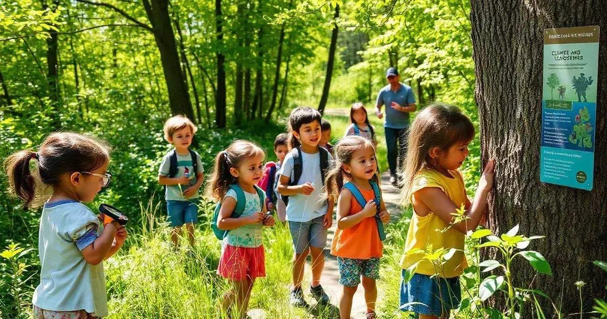 Atividades interativas durante a trilha