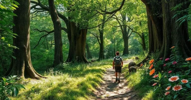 Caça aos Símbolos Naturais de Culturas Antigas Durante Trilhas